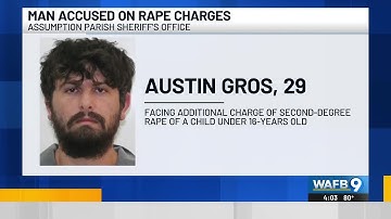 Rape suspect facing new charges in  Assumption Parish