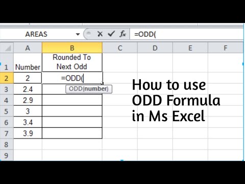 HOW TO USE ODD FORMULA IN MS EXCEL | TUTORIAL MS EXCEL | #Microsoft #excel #computer #Tutorial