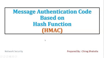 MAC Based on Hash Function | HMAC in network security
