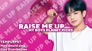 [NEW YEAR SPECIAL] How would My BOYS PLANET Picks sing Raise Me Up (TEMPEST) || Line Distribution