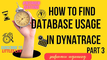 How to find Database bottlenecks using Dynatrace | Littles Law | Part 3 #dynatrace