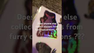 I love collectin stickers from fur cons ❤️😼