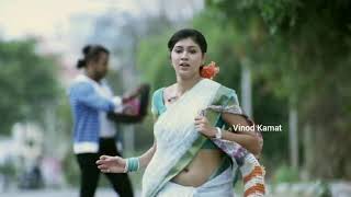 White Saree South Actress Hot Navel Slip In Saree