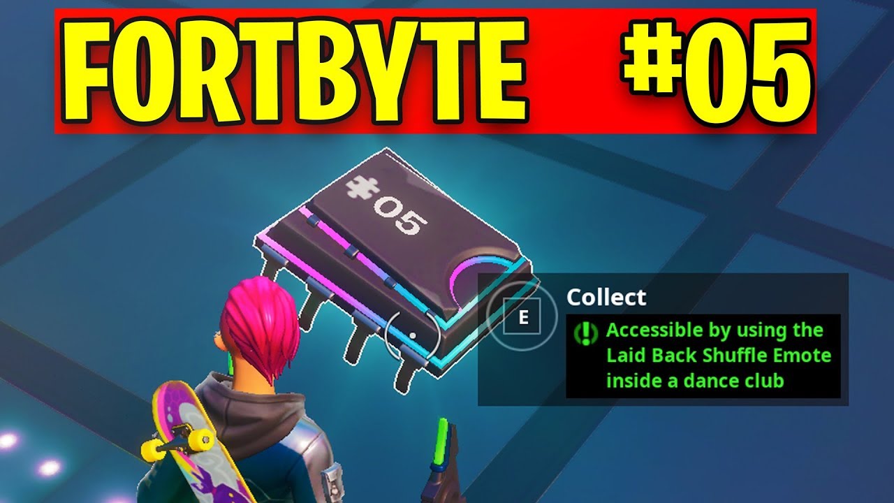 FortByte 05 Accessible by using the Laid Back Shuffle Emote inside a dance club LOCATION