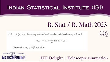 JEE Delight | B Stat/ B Math | ISI | UGB 2023 | Q6 | Series | Telescopic summation