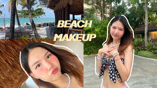 Summer Beach Makeup🏖 แต่งหน้าไปทะเล ใช้เครื่องสำอางใหม่เกือบทั้งหน้า✨💓