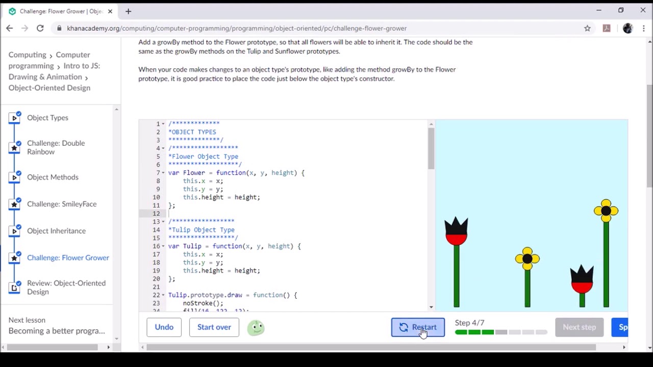 Challenge Flower Grower Khan Academy Youtube Challenge Flower Grower Khan Academy Youtube
