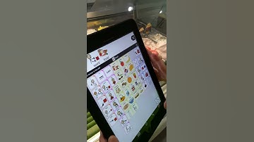 My autistic son ordering himself raspberry ice cream by using proloquo2Go communication app