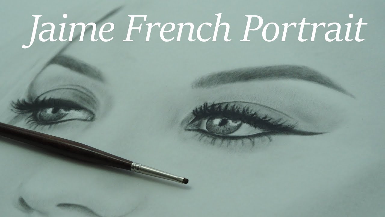 Dry-Brush Portrait of Jaime French on Acrylic & Oil Paper   |  works well!