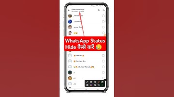 How to hide whatsapp Status | Whatsapp status hide kaise kare hide whatsapp status from someone