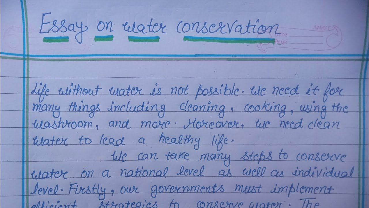 Essay On Water Conservation In English | Paragraph On Water Conservation |Water Conservation Nibandh