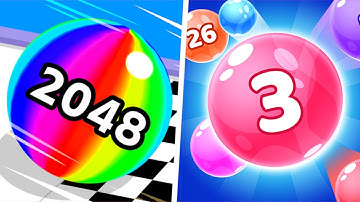 Ball Run 2048 Vs Marble Run 3D All Levels New Big Update Android iOS Gameplay Walkthrough 🥰🥰🥰🤠🤠🤠