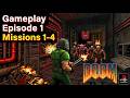 Doom (1993) Epizod 1 Misję 1-4 PS1 Emulator Gameplay