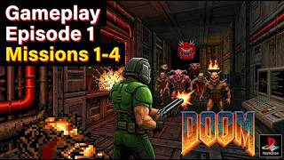 Doom (1993) Epizod 1 Misję 1-4 PS1 Emulator Gameplay