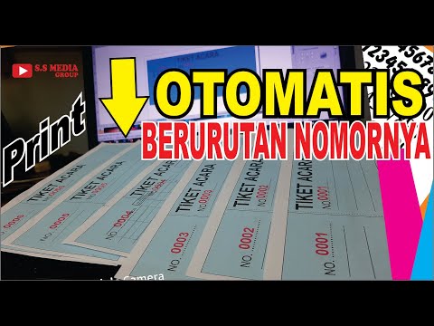 CARA CEPAT MEMBUAT NOMORATOR OTOMATIS (Nota, Tiket, Karcis, Kartu)