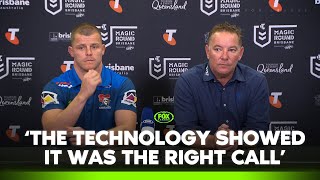 O'Brien agrees with controversial Bunker call | Knights Press Conference | Fox League
