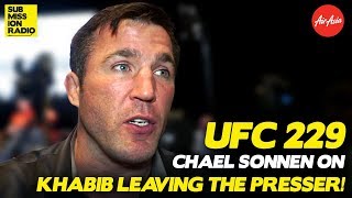 Chael Sonnen on Khabib LEAVING The UFC 229 Press Conference Without Conor McGregor!