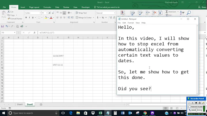 Stop Excel from automatically converting text values to dates