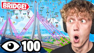 I Got 100 Players To Land At The Bridge In Chapter 6 Fortnite Craziest Poi