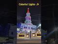 Colorful Lights at Church✨🎄 | Peaceful Christmas🎅 #church #shorts