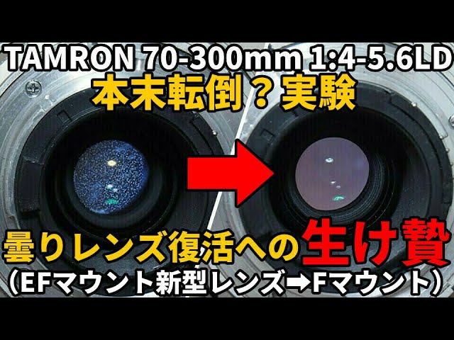 ジャンクレンズ修理 曇り後玉復活への生贄実験/TAMRON EFマウント新型