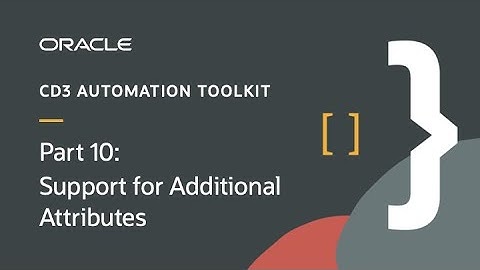 Part 10 - Support for Additional Attributes - CD3 Automation toolkit