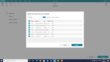 How to import data into DYMO Connect for Desktop software