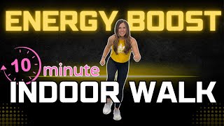 MOOD BOOSTING WALKING WORKOUT (10 MIN) - All Standing Exercises for LISS Cardio