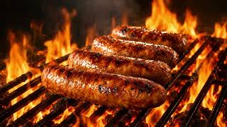 Fireside Sausage Cooking | 90 Mins ASMR for Sleep & Focus