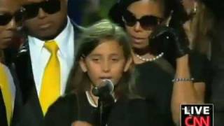 Paris Jackson cries on Michael Jackson Funeral Memorial 07 july 2009