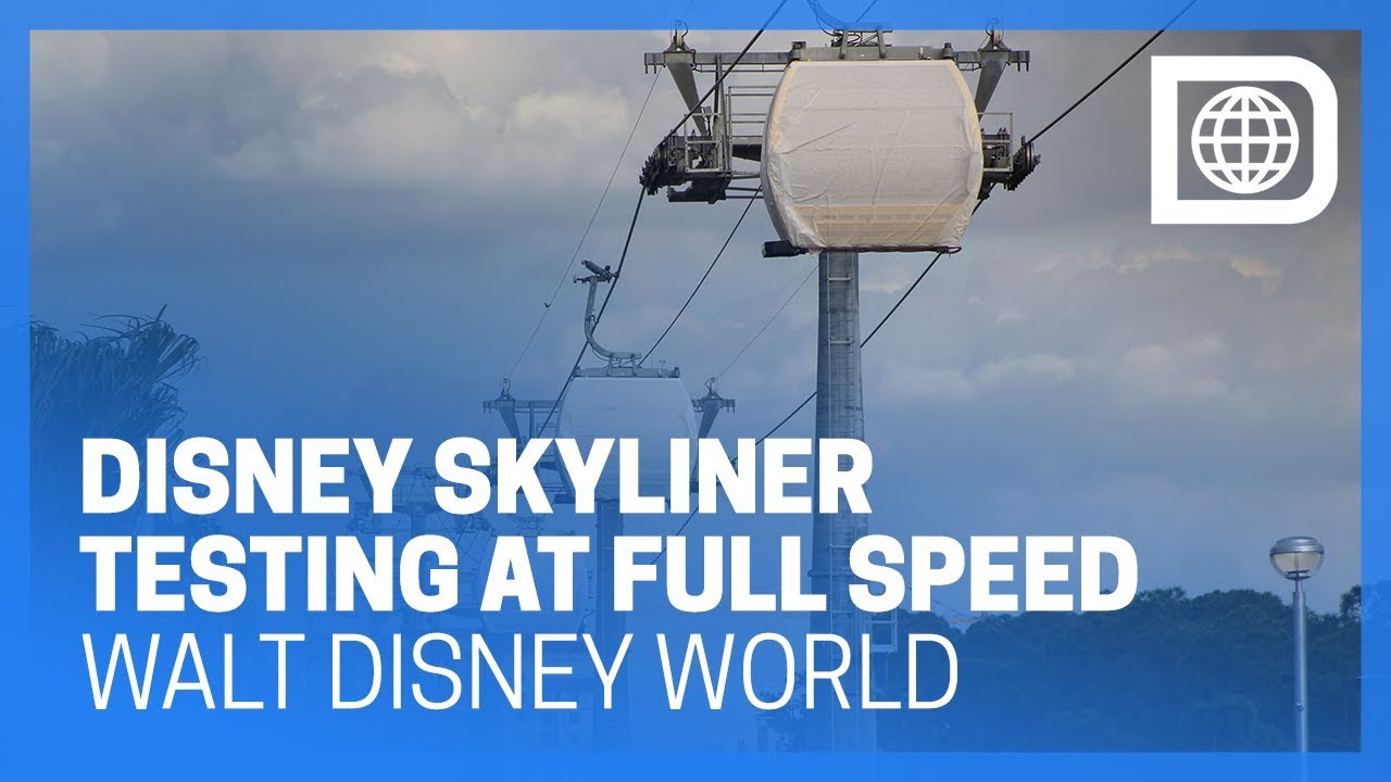 Disney Skyliner Gondolas Testing at Full Speed