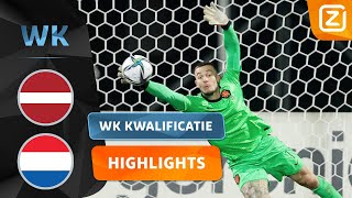 BIJLOW MET EEN CRUCIALE REDDING 🧤💪 | Letland vs Nederland | Kwalificatie WK 2022 | Samenvatting