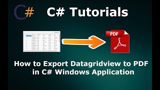 How to Export Datagridview to PDF in C# Windows Application