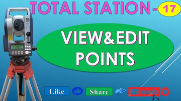 how to view and edit saved points in a job on SOKKIA-CX105 total station------(15)