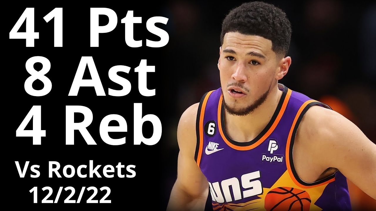 Devin Booker 41 Pts 8 Ast 4 Reb vs Rockets Highlights