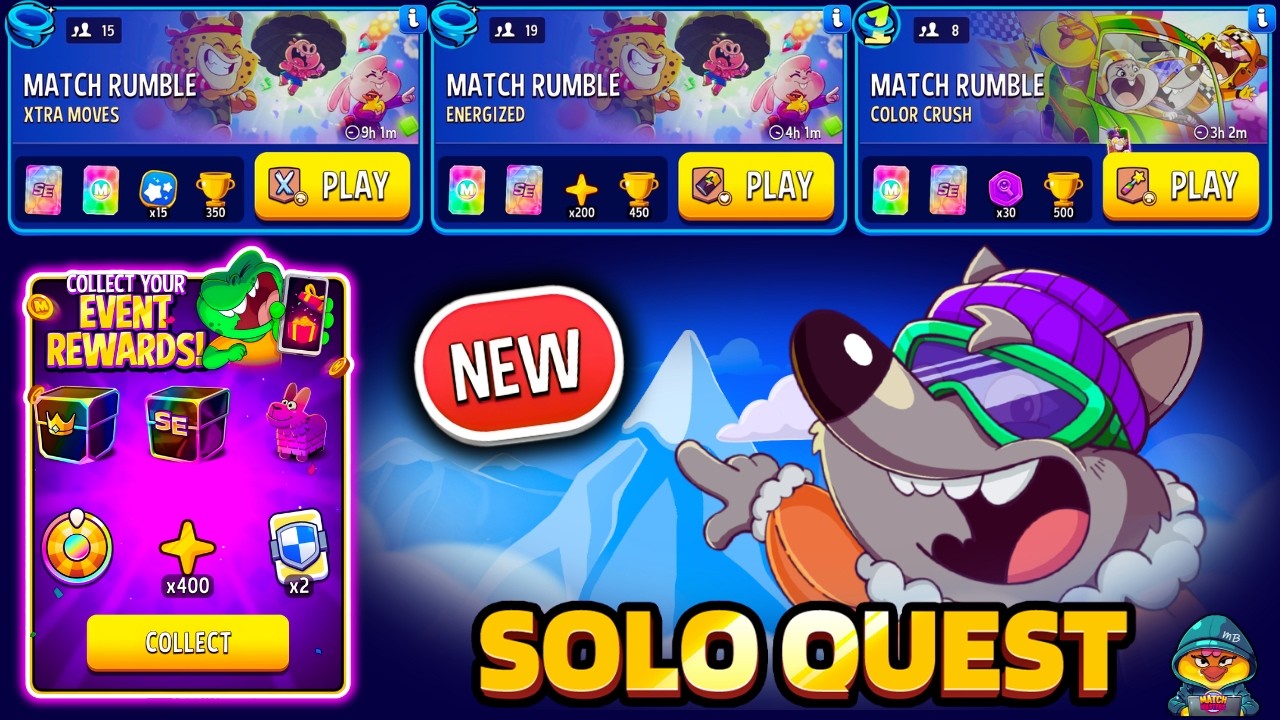 HIDDEN EVENT GIFTS 🔥 MOUNTAIN TRAIL FULL SOLO QUEST 🔥 x3 MATCH RUMBLE