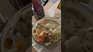 Oyster stew w/Potatoes mmmm good.