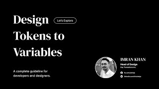 Design Tokens to Variables | A complete guideline for developers and designers (Bengali)