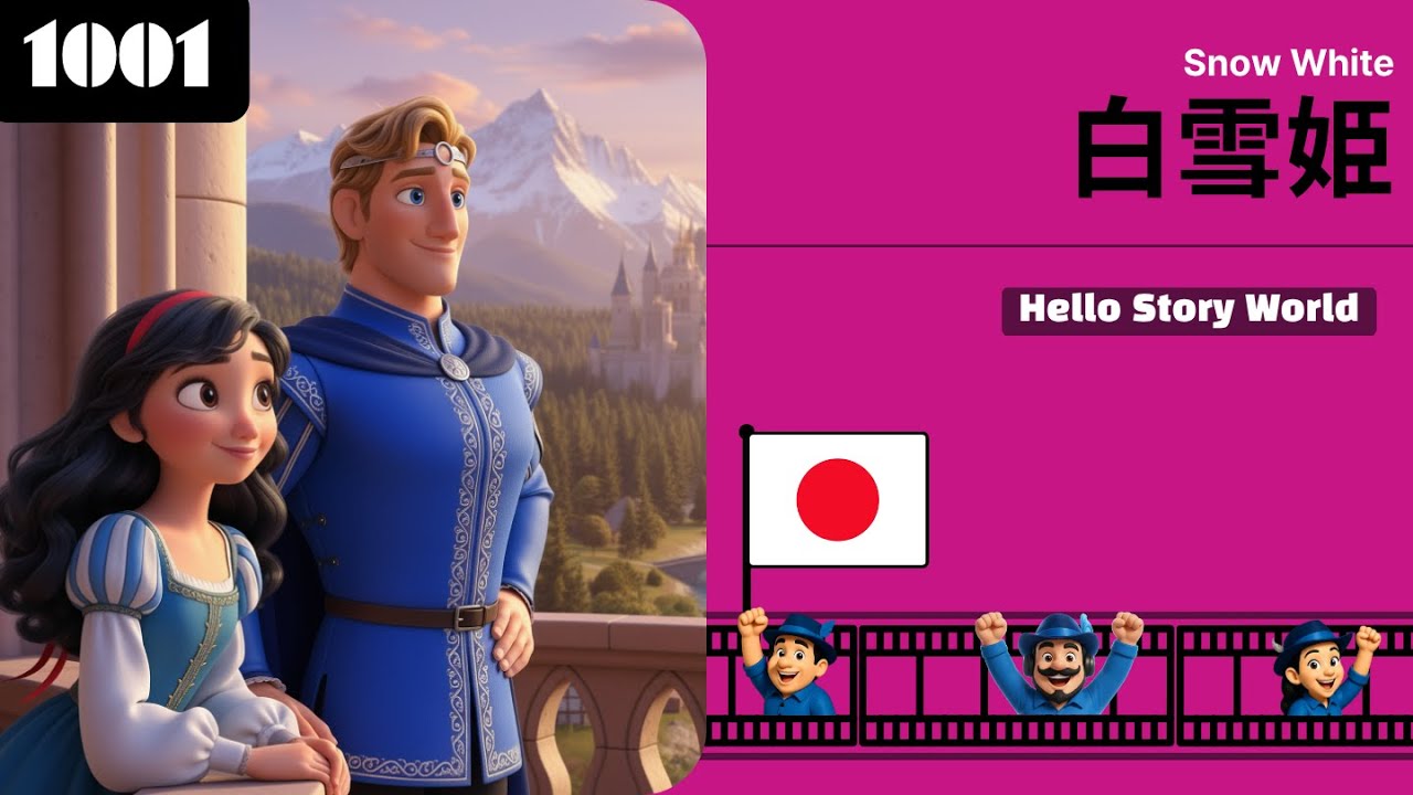 🇯🇵 白雪姫 (Snow White) | おとぎ話 (Fairy Tale) | Japanese, 1001
