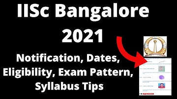 IISc Bangalore 2021:Application Form, Exam Pattern, Eligibility Criteria, Syllabus, Preparation Tips