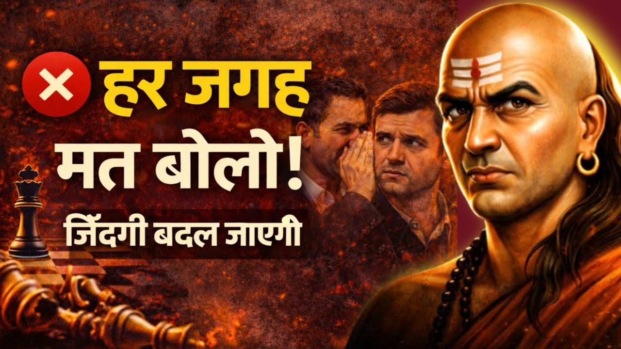 हर जगह बोलना जरूरी नहीं… सही जगह चुप रहना ही असली समझदारी है। | Chanakya Niti Motivation