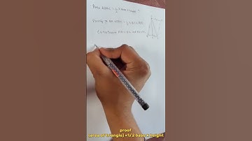 proof of (area of triangle) = 1/2 base × height