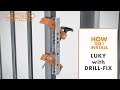 LUKY Gate Lock on Industrial Gate with Drill-Fix Drilling Jig - Locinox Installation Video