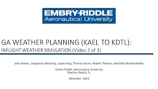 VFR into IMC Weather Training Scenario 1: Inflight