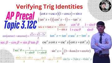 AP Precalculus | Topic 3.12C | Verifying Trigonometric Identities | Step-by-Step Guide.