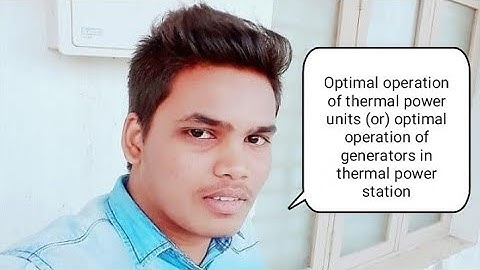 Optimal Operation Of Thermal Power Units or Optimal Operation Of Generators In Thermal Power Station