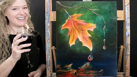 Learn to Paint MAPLE LEAF DRIP with Acrylics - Pai...