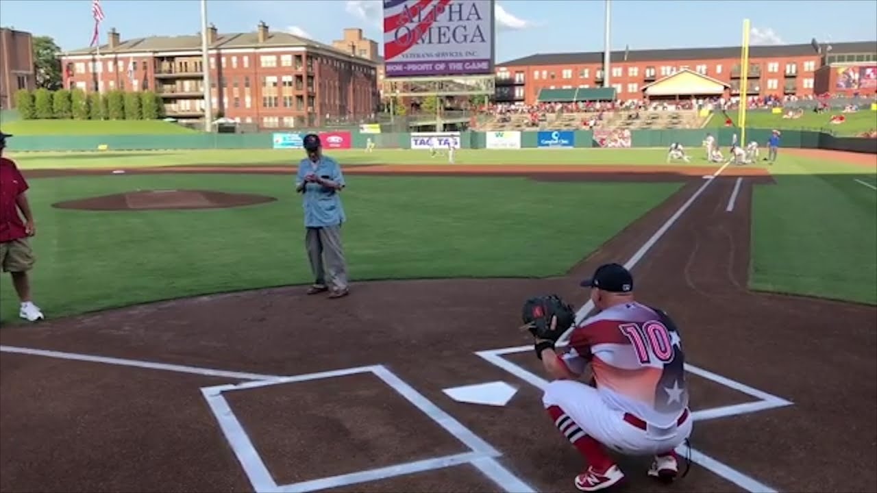 WATCH: 104-year-old World War II Veteran Throws Out First Pitch at Memphis Redbirds Game