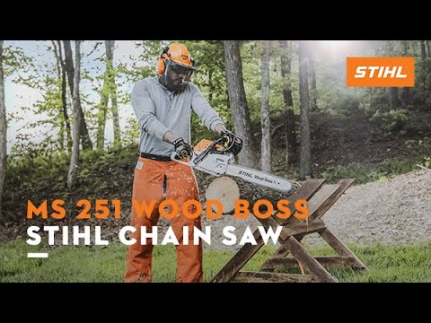 The STIHL MS 251 WOOD BOSS® Chainsaw is a real powerhouse