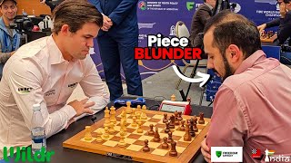 Magnus Carlsen doesn't forgive a piece blunder | Carlsen vs Grigoriants | World Blitz 2023 Round 1